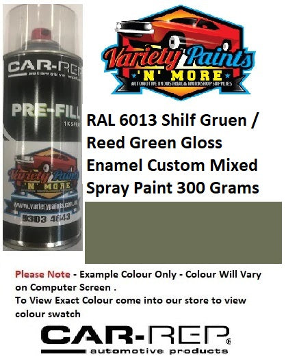 RAL6013 Shilf Gruen / Reed Green Gloss Enamel Custom Mixed Spray Paint 300 Grams 1IS 98A