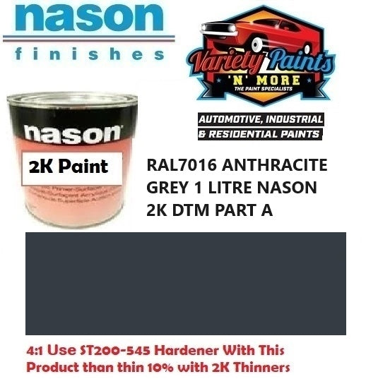 RAL7016 ANTHRACITE GREY 1 LITRE NASON 2K DTM PART A