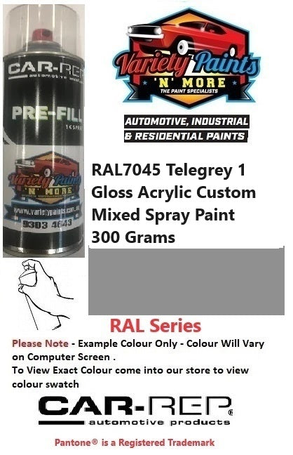 RAL7045 Telegrey 1 GLOSS Acrylic Custom Mixed Spray Paint 300 Grams
