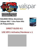 RAL9006 White Aluminium Valspar 862 1 Litre Paint Mix 2K Polyurethane