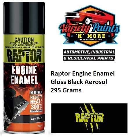 Raptor Engine Enamel Gloss Black Aerosol 295 Grams