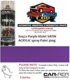 S0422 Purple Violet SATIN ACRYLIC spray Paint 300g