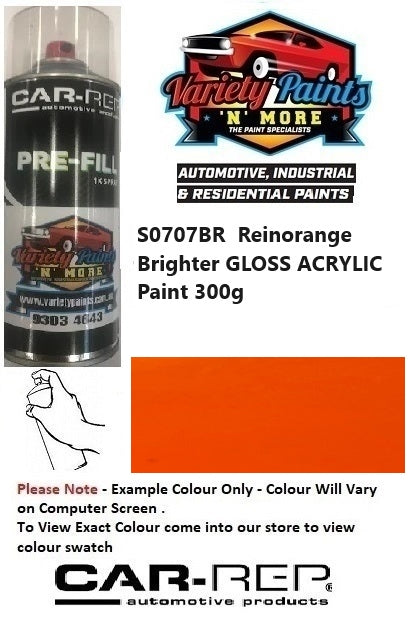 S0707BR Reinorange Brighter GLOSS ACRYLIC Paint 300g