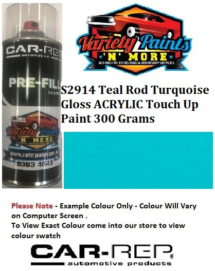 S2914 Teal Rod Turquoise GLOSS Acrylic Touch Up Paint 300 Grams
