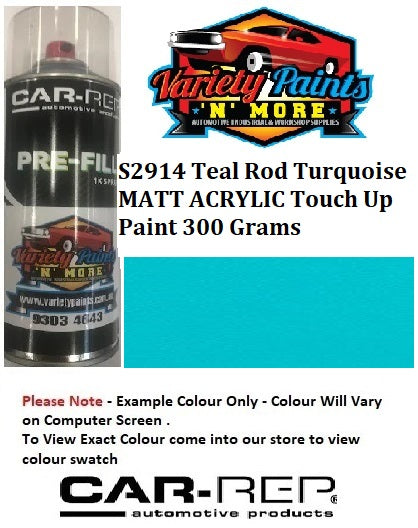 S2914 Teal Rod Turquoise MATT Acrylic Touch Up Paint 300 Grams