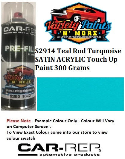 S2914 Teal Rod Turquoise SATIN Acrylic Touch Up Paint 300 Grams