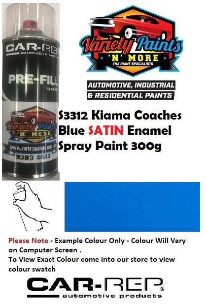 S3312 Kiama Coaches Blue SATIN Enamel Spray Paint 300g