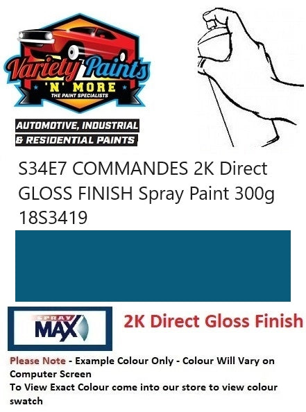 S34E7 COMMANDES 2K Direct GLOSS FINISH Spray Paint 300g 18S3419