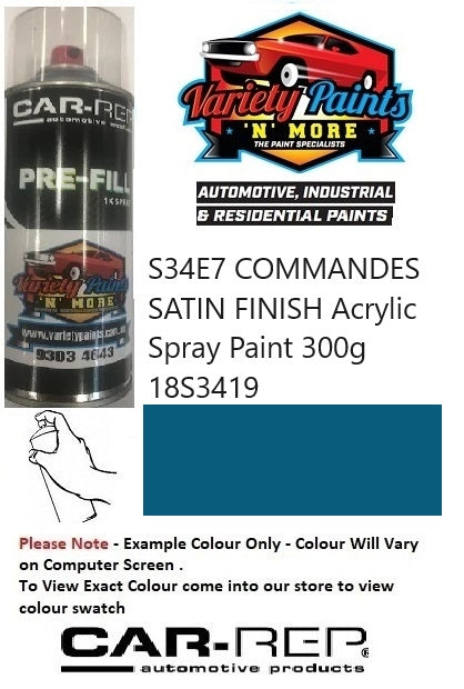 S34E7 COMMANDES SATIN FINISH Acrylic Spray Paint 300g 18S3419