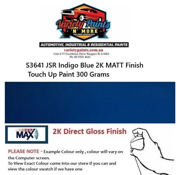 S3641 JSR Indigo Blue 2K MATT Touch Up Paint 300 Grams