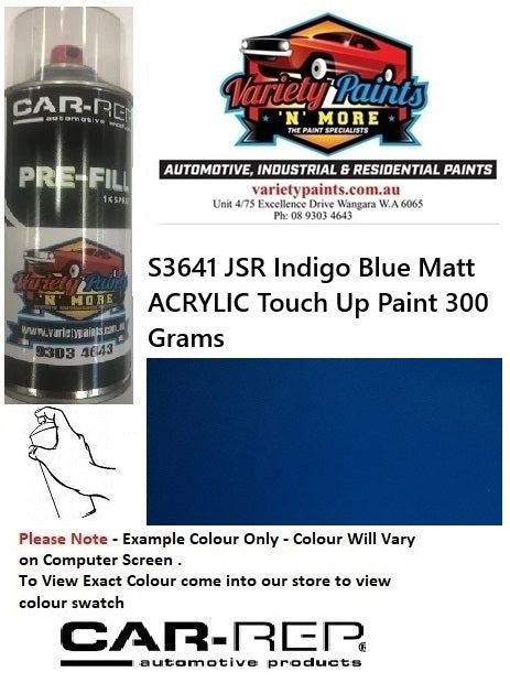 S3641 JSR Indigo Blue MATT ACRYLIC Touch Up Paint 300 Grams