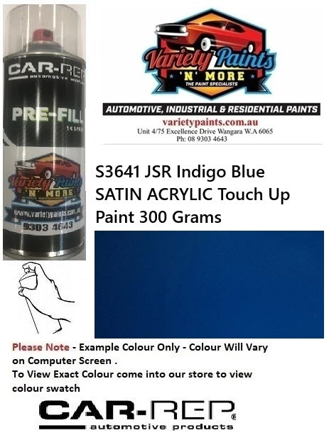 S3641 JSR Indigo Blue SATIN ACRYLIC Touch Up Paint 300 Grams