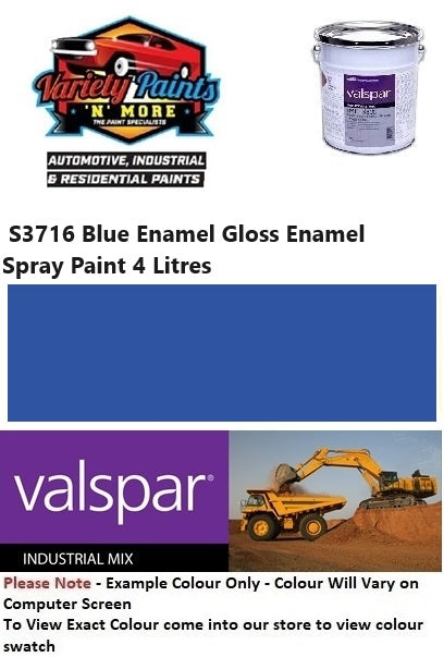 S3716 Blue Enamel Gloss Enamel Spray Paint 4 Litres