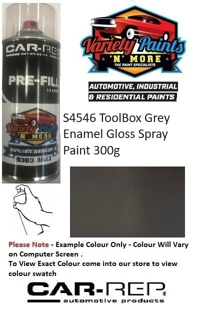 S4546 ToolBox Grey Enamel Gloss Spray Paint 300g