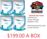 Spralac SP7011 Body Filler Ultralight 3 Litre 1 x BOX OF 4 TINS (IN STORE ONLY)