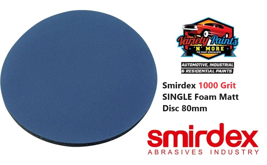 Smirdex 1000 Grit SINGLE Foam Matt Discs 80mm