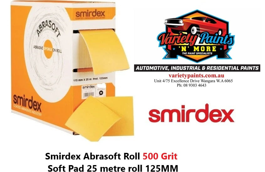 Smirdex Abrasoft Roll 500 Grit Soft Pad x 25 Metres