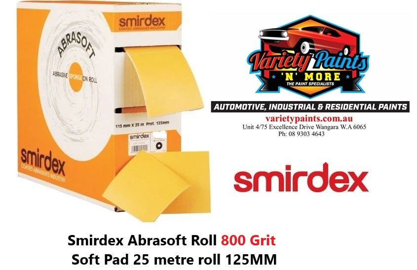 Smirdex Abrasoft Roll 800 Grit Soft Pad x 25 Metres