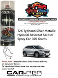 T2X Typhoon Silver Metallic Hyundai Basecoat Aerosol Spray Can 300 Grams