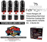 Troton Rangers 2K Polyurethane Bed Liner 058 Vanilla WHITE TOYOTA Kit - 4 Bottle Kit