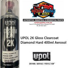 UPOL 2K Gloss Clearcoat Diamond Hard 400ml Aerosol