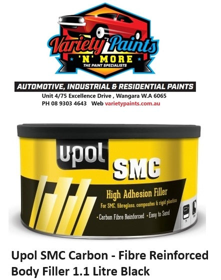 Upol SMC Carbon - Fibre Reinforced Body Filler 1.1 Litre Black