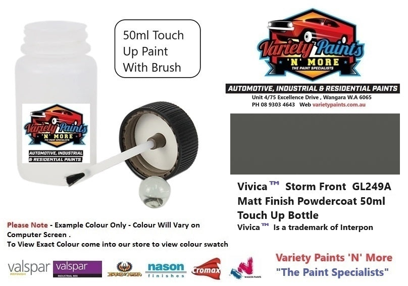 Vivica™ Storm Front  GL249A Matt Finish Powdercoat 50ml Touch Up Bottle
