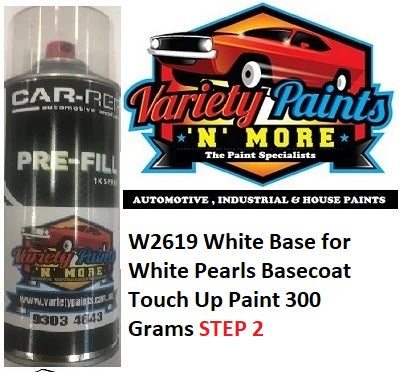 W2619 White Base for White Pearls Basecoat Touch Up Paint 300 Grams STEP 2