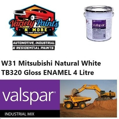 W31 Mitsubishi Natural White TB320 Gloss ENAMEL 4 Litre