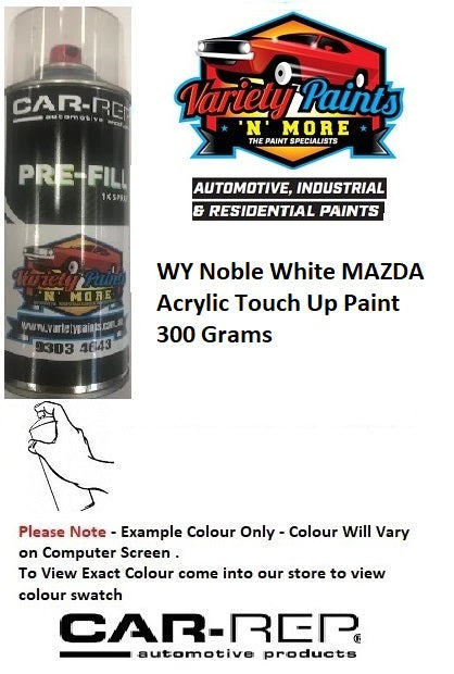 WY Noble White MAZDA Acrylic Touch Up Paint 300 Grams