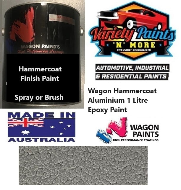 Wagon Hammercoat Aluminium 1 Litre Epoxy Paint