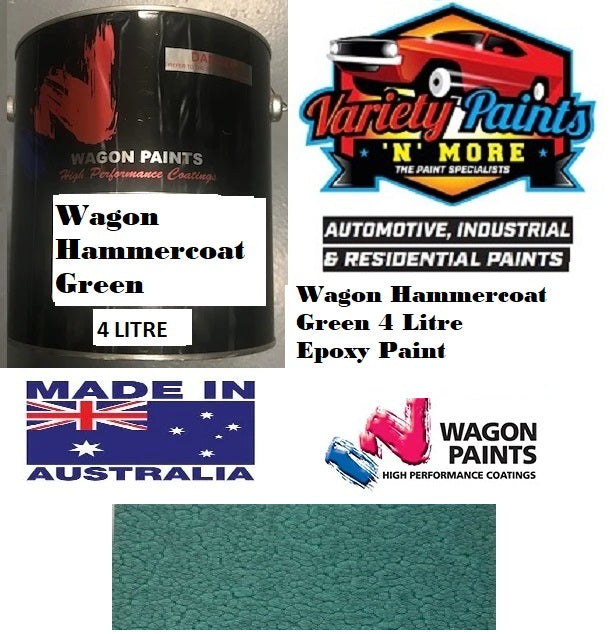 Wagon Hammercoat Green 4 Litre Epoxy Paint   HCG4