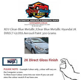 XEU Clean Blue Metallic /Clear Blue Metallic Hyundai 2K DIRECT GLOSS Aerosol Paint 300 Grams