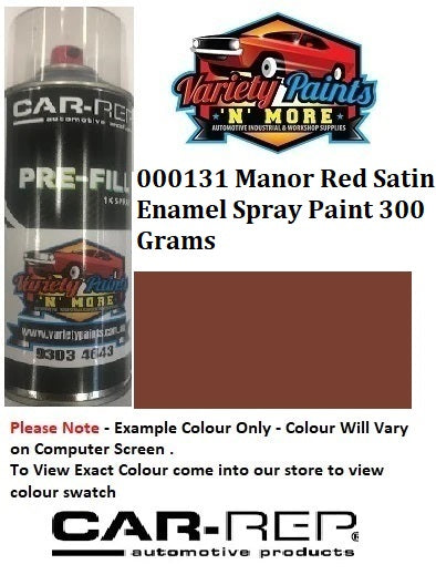 000131 Manor Red Satin Enamel Colorbond Spray Paint 300g