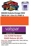 000283 Kubota Orange NEW TB510 2K 1 litre 5:1 PART A