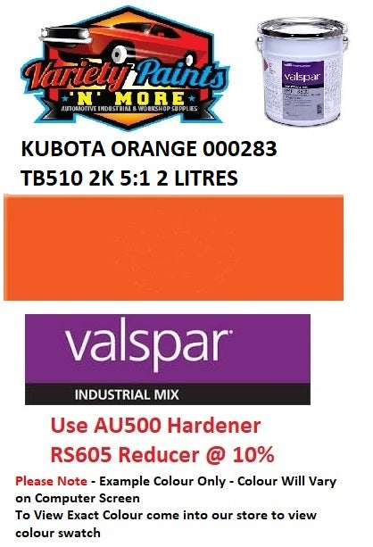 000283 Kubota Orange NEW TB510 2K 4 litre 5:1 PART A