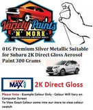 01G Premium Silver Metallic Suitable for Subaru 2K Direct Gloss Aerosol Paint 300 Grams