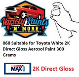 060 Suitable for Toyota White 2K Direct Gloss Aerosol Paint 300 Grams