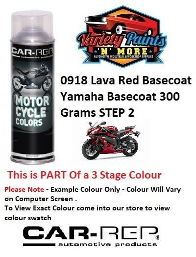 0918 Lava Red Basecoat Yamaha Basecoat 300 Grams STEP 2