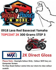 0918 Lava Red Basecoat Yamaha 2K Direct Gloss TOPCOAT 300 Grams STEP 3