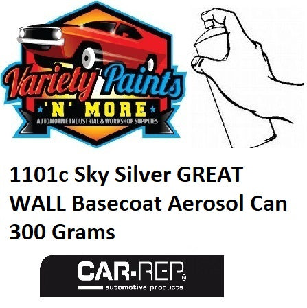 1101c Sky Silver GREAT WALL Basecoat Aerosol Can 300 Grams