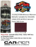 11206/2F008 Monaco Maroon Metallic Suitable for HOLDEN 1968-1970 ACRYLIC Aerosol Paint 300 Grams