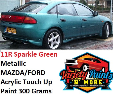 11R Sparkle Green Metallic MAZDA/FORD Acrylic Touch Up Paint 300 Grams