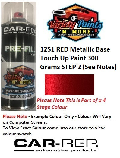 1251 RED Metallic Base Touch Up Paint 300 Grams STEP 2 (See Notes)