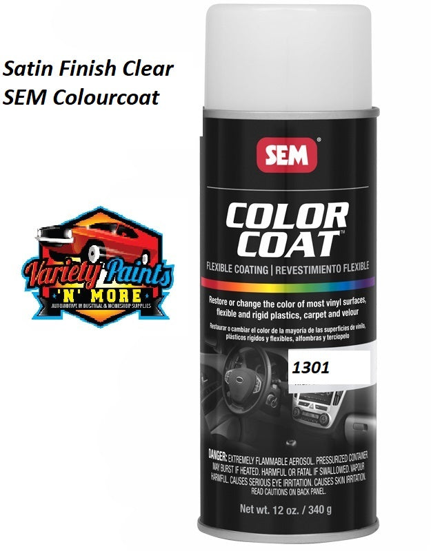 SEM Satin Finish Clear Colour Coat Vinyl & Plastic Aerosol Paint