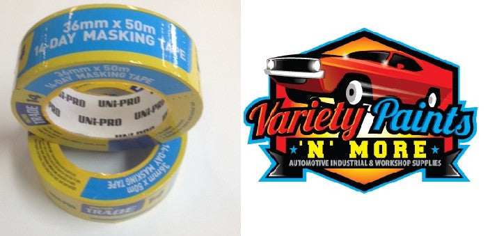 UNi-PRO 14-Day 36mm Blue Masking Tape - Extended Life