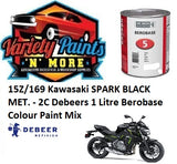 15Z/169 Kawasaki SPARK BLACK MET. - 2C Debeers 1 Litre Berobase Colour Paint Mix