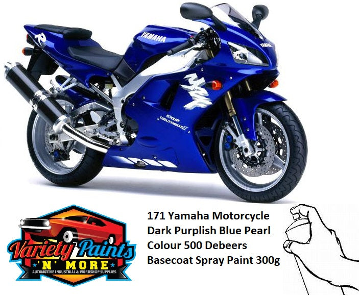 171 Yamaha Motorcycle Dark Purplish Blue Pearl Colour 500 Debeers Basecoat Spray Paint 300g