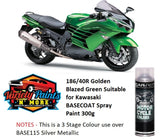 186/40R Golden Blazed Green Suitable for Kawasaki BASECOAT Spray Paint 300g