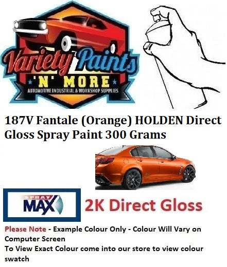 187V Fantale (Orange) HOLDEN Direct Gloss Spray Paint 300 Grams